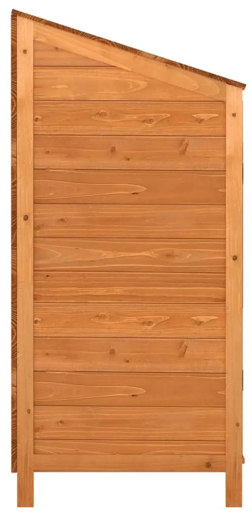 vidaXL Αποθήκη Κήπου Καφέ 102 x 52 x 112 εκ. από Μασίφ Ξύλο Ελάτης