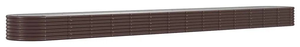 vidaXL Ζαρντινιέρα Καφέ 620x80x36 εκ. Γαλβανισμένος χάλυβας