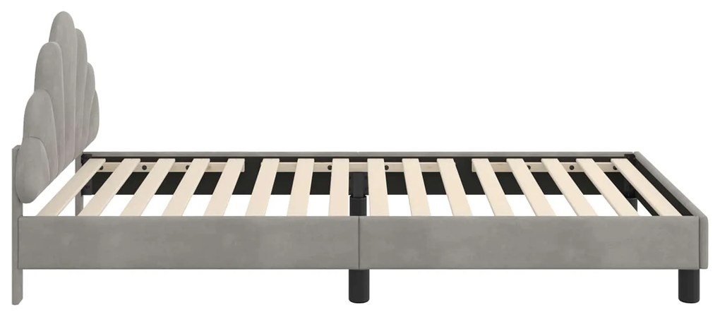 vidaXL Κρεβάτι Παιδικής Κρεβατοκάμαρας με Κεφαλάκι Ανοιχτό γκρι