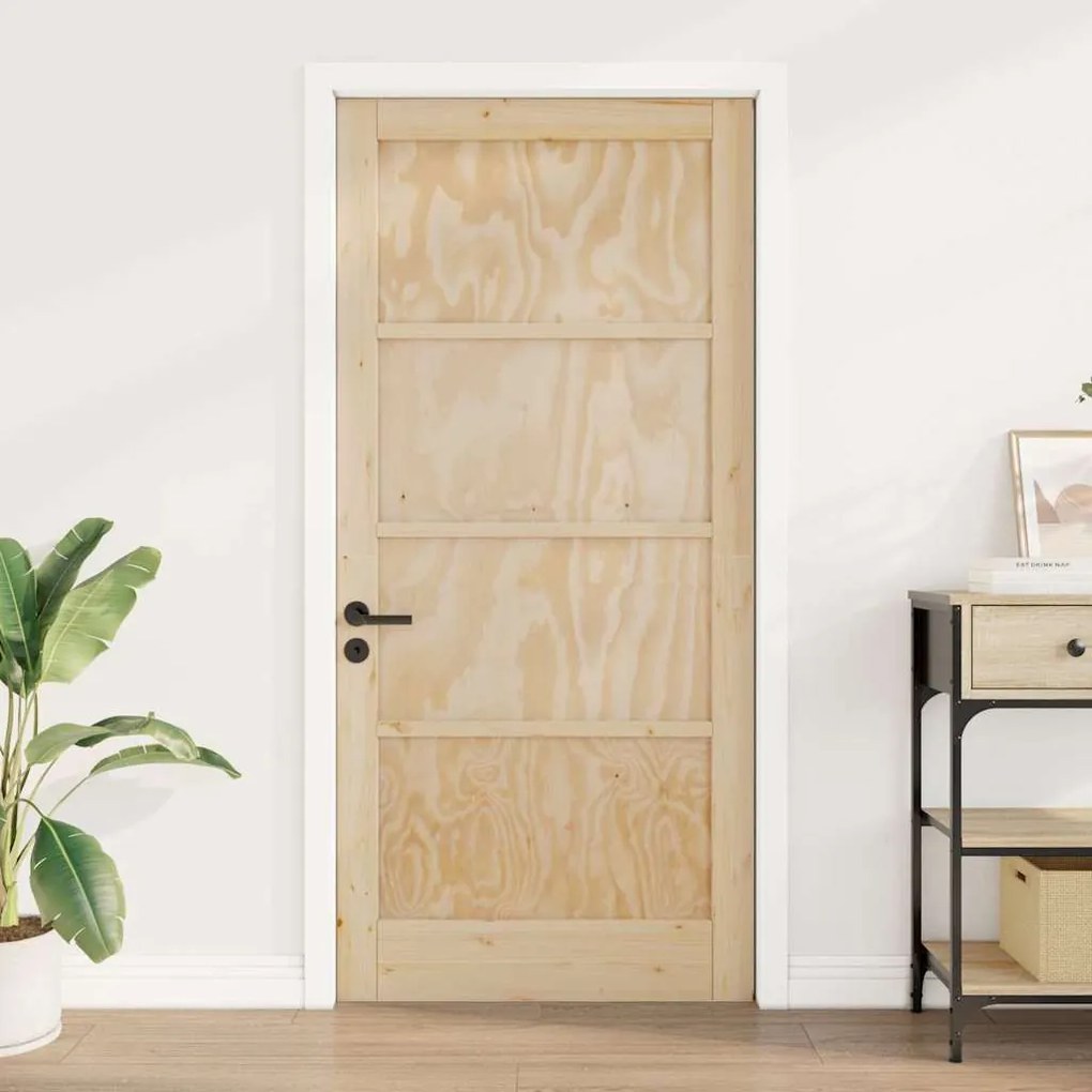vidaXL Εσωτερική Πόρτα Καφέ 93 x 202 cm Κόντρα πλακέ