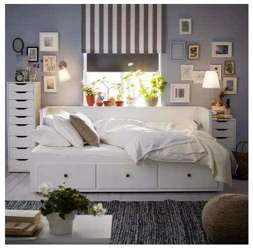 HEMNES κρεβάτι επισκέπτη day bed 3 συρτάρια/2 στρώματα, 80x200 cm 995.214.97