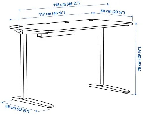 RELATERA σύνθεση γραφείου, 117x60 cm 995.557.79