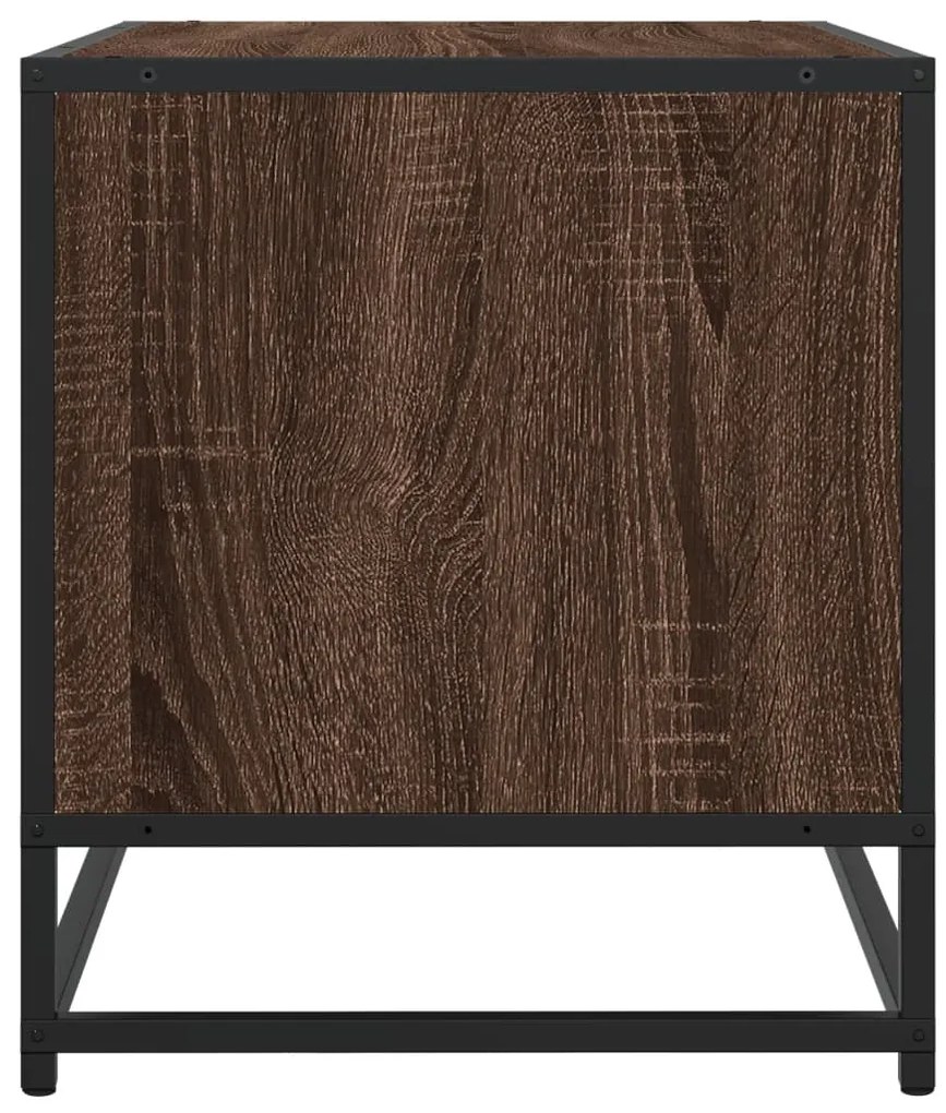 vidaXL Έπιπλο Τηλεόρασης Καφέ Δρυς 91x40x46 εκ Επεξ. Ξύλο/Μέταλλο