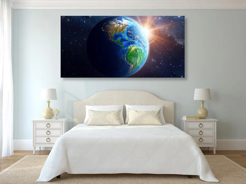 Εικόνα μπλε πλανήτη Γη - 100x50