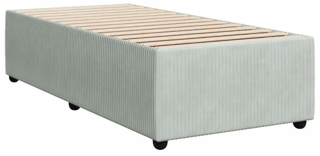 ΚΡΕΒΑΤΙ BOXSPRING ΜΕ ΣΤΡΩΜΑ ΑΝΟΙΧΤΟ ΓΚΡΙ 90X190 ΕΚ. ΒΕΛΟΥΔΙΝΟ 3289908