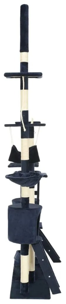 vidaXL Γατόδεντρο Μπλε 230-250 εκ. με Στύλους Ξυσίματος από Σιζάλ