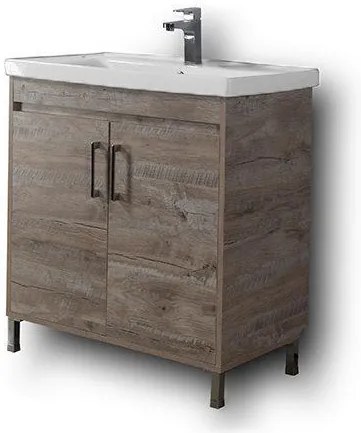 Σετ Έπιπλο Μπάνιου SAVINA 80 Natural Oak 80x46x160 εκ.