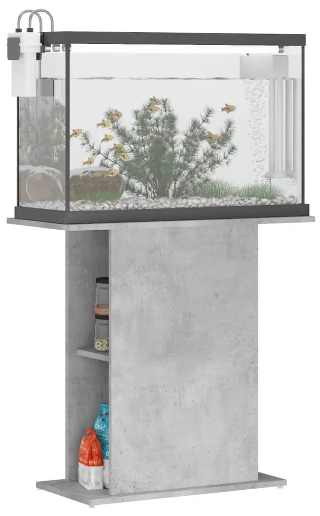 vidaXL Βάση Ενυδρείου Γκρι Σκυροδ. 75x36x72,5 εκ. Επεξεργασμένο Ξύλο