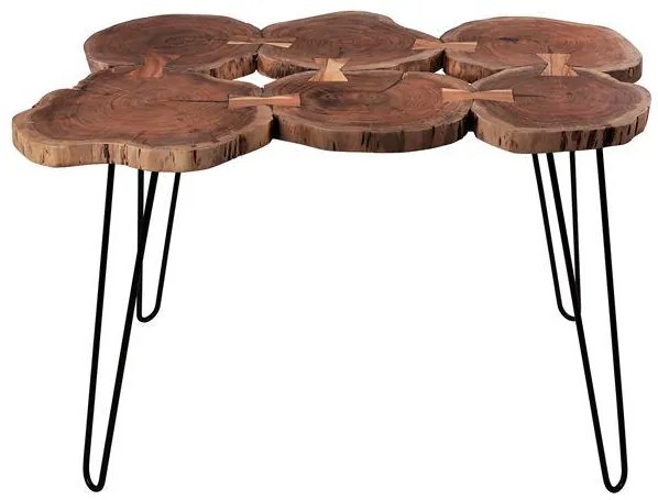 Τραπέζι OSLO με Μασίφ Κορμό Ακακίας 120x80x74 εκ. 120x80x74 εκ.