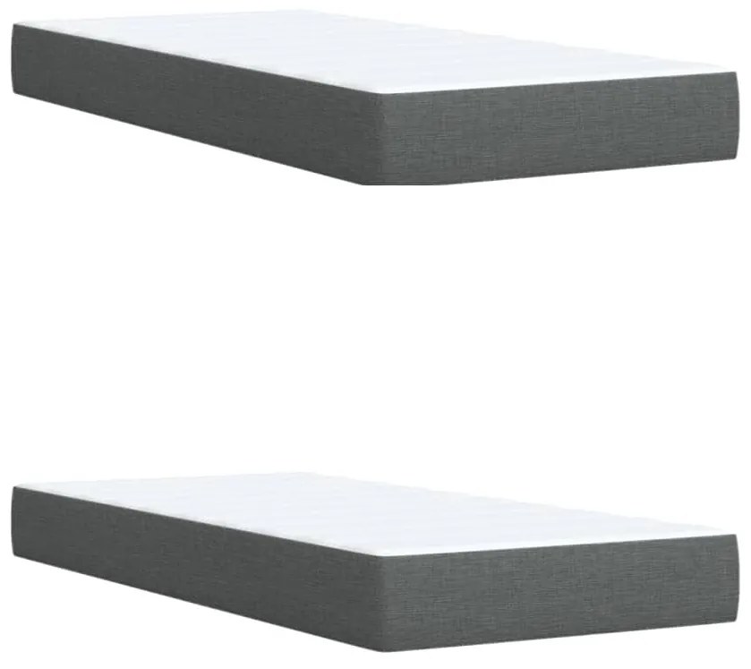 ΚΡΕΒΑΤΙ BOXSPRING ΜΕ ΣΤΡΩΜΑ ΣΚΟΥΡΟ ΓΚΡΙ 200X200 ΕΚ. ΥΦΑΣΜΑΤΙΝΟ 3287190