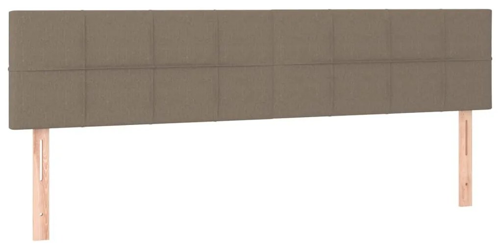 Κρεβάτι Boxspring με Στρώμα Taupe 160x200 εκ. Υφασμάτινο - Μπεζ-Γκρι