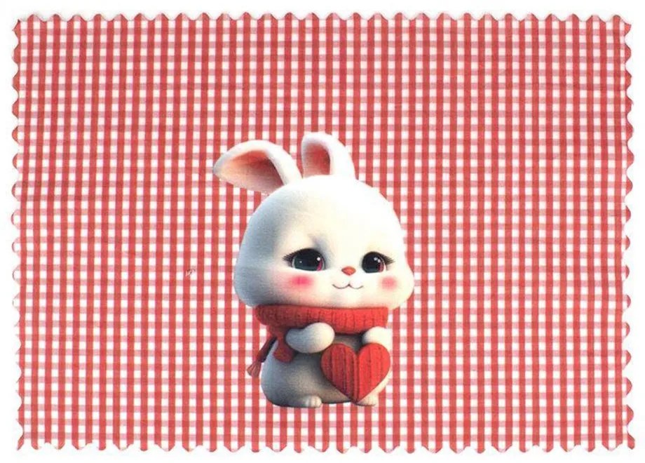 Σουπλά Παιδικό Love Bunny 36 Red DimCol 35x50cm Πολυέστερ