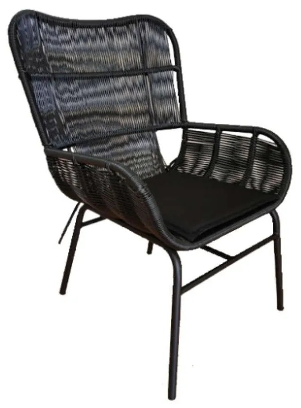 Πολυθρόνα Nera 22-0040 65x70x94cm Black
