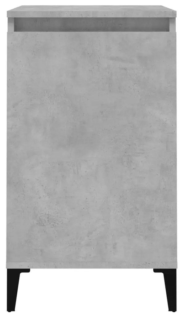 vidaXL Κομοδίνα 2 τεμ. Γκρι Σκυροδέματος 40x35x70 εκ. Επεξεργ. Ξύλο