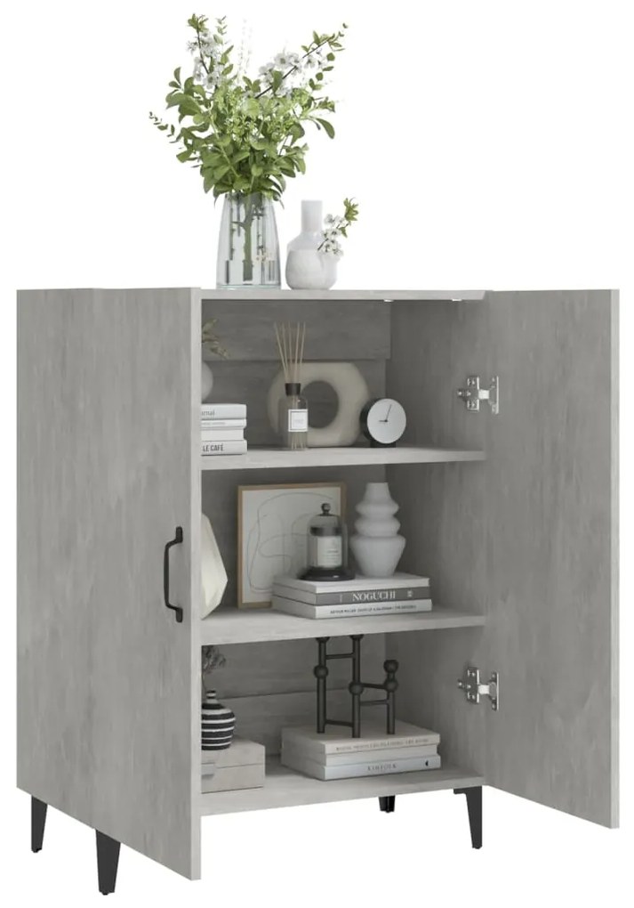 vidaXL Ντουλάπι Γκρι Σκυροδέματος 70 x 34 x 90εκ. Επεξεργασμένο Ξύλο