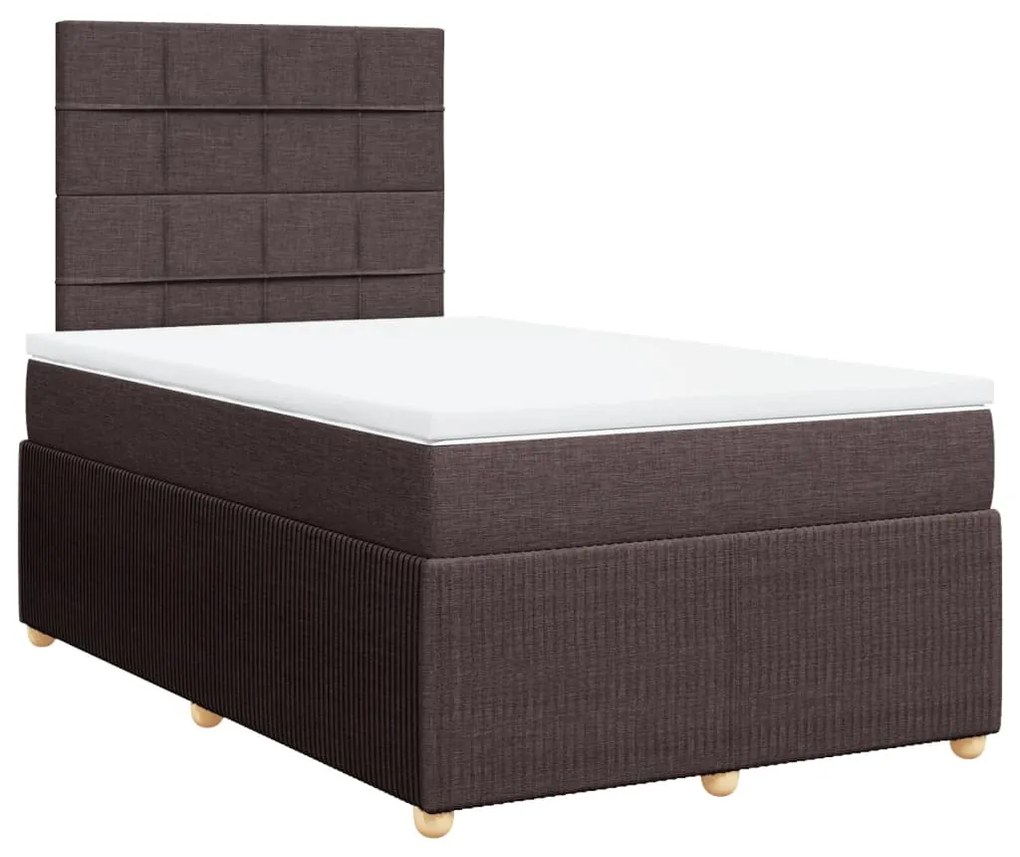 ΚΡΕΒΑΤΙ BOXSPRING ΜΕ ΣΤΡΩΜΑ ΣΚΟΥΡΟ ΚΑΦΕ 120X190 ΕΚ ΥΦΑΣΜΑΤΙΝΟ 3294298