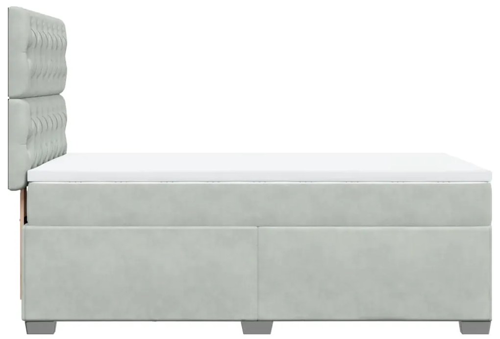 ΚΡΕΒΑΤΙ BOXSPRING ΜΕ ΣΤΡΩΜΑ ΑΝΟΙΧΤΟ ΓΚΡΙ 100X200 ΕΚ. ΒΕΛΟΥΔΙΝΟ 3290840