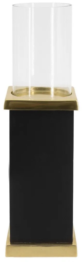 Artekko Goldy Κηροπήγιο Ξύλο Μέταλλο Γυαλί Χρυσό Μαύρο (11.4x11.4x45.7)cm Artekko LB78274-DS