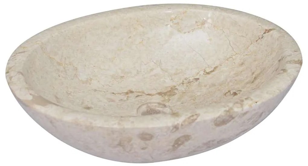 vidaXL Νιπτήρας Κρεμ 53 x 40 x 15 εκ. Μαρμάρινος