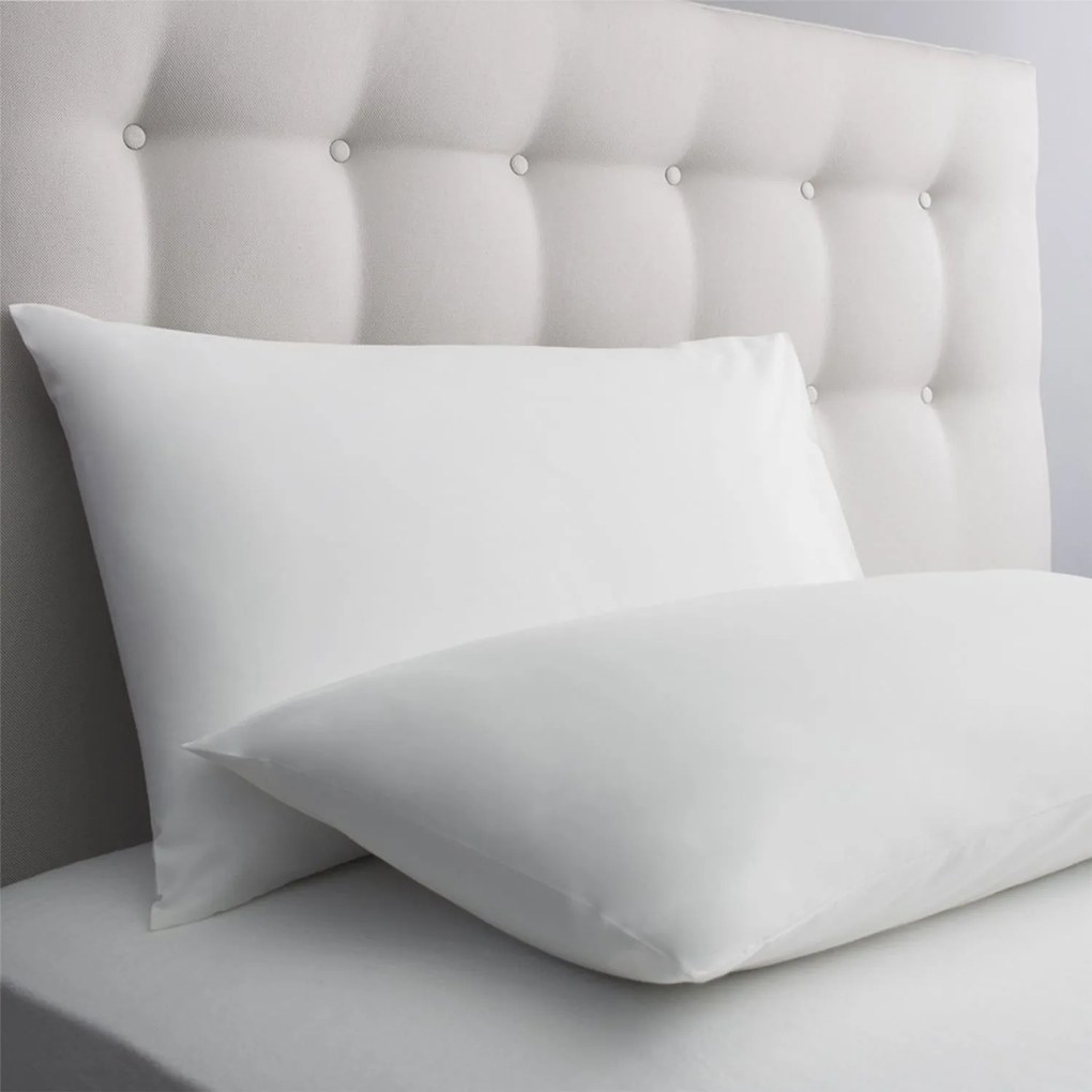 Μαξιλαροθήκη Ξενοδοχείου Φάκελος Laura White 80% Cotton 20% Viscose Percalle 52 X 72 52x72cm Viscose,Cotton