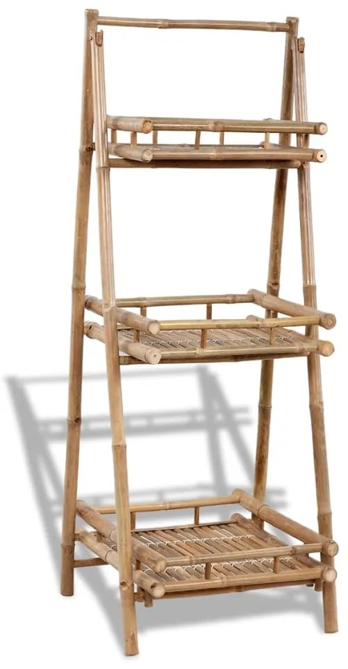 Ραφιέρα Φυτών Πτυσσόμενο 2 Επιπέδων από Μπαμπού