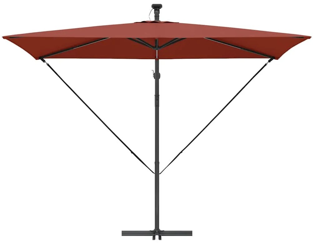 vidaXL Ομπρέλα Cantilever Banana Τερακότα 294 x 200 x 254 εκ.