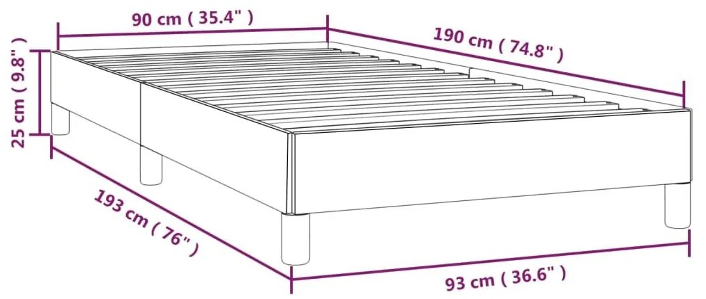 Σκελετός Κρεβατιού Χωρίς Στρώμα Taupe 90x190 εκ. Υφασμάτινο - Μπεζ-Γκρι