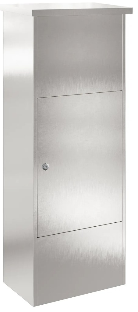 vidaXL Θυρίδα Πακέτων Μαύρο 44.5 x 29 x 110.5 εκ Ανοξείδωτο ατσάλι