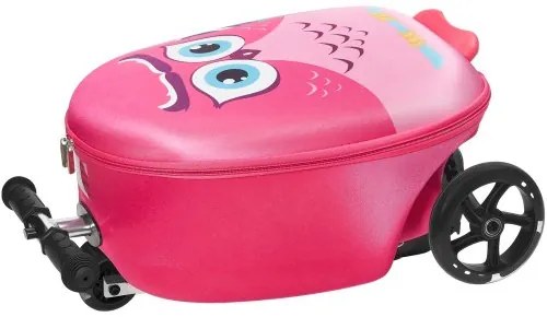 VEVOR Ride-on Luggage 20-inch Kids Scooter Suitcase with Flash Wheels Pink