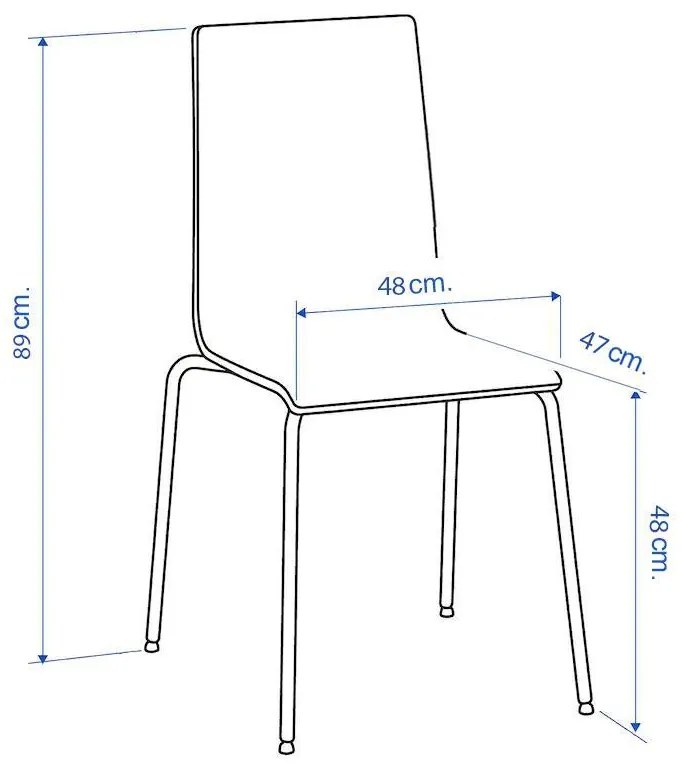 Καρέκλα Τραπεζαρίας Adeline Fylliana Κρέμ 48x47x89 εκ. 2αδα