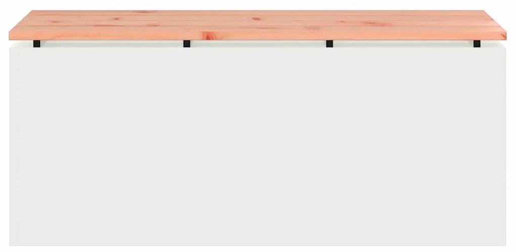 vidaXL Παγκάκι κήπου Λευκό 100 x 40 x 43 εκ Ατσάλι