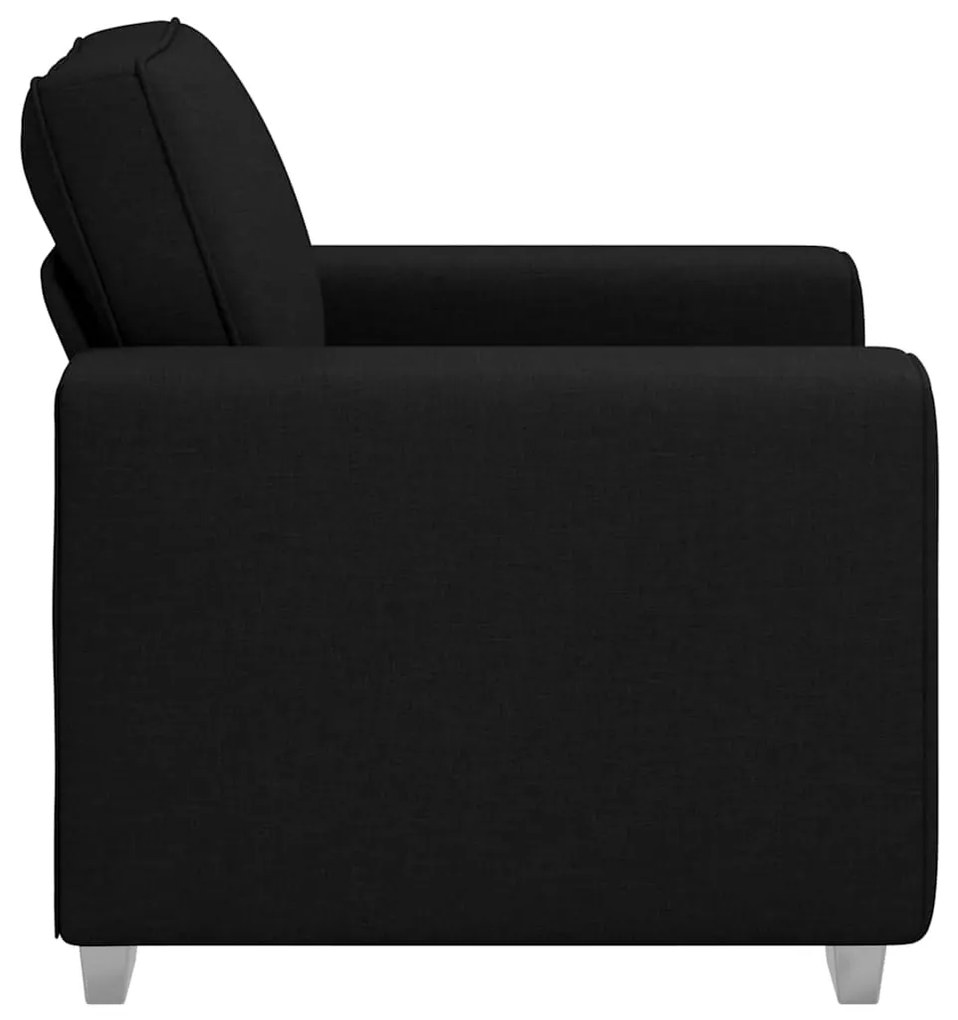 vidaXL Καναπές με μαξιλάρι Μαύρο 100 x 77 x 82 εκ ύφασμα
