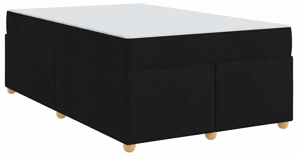 vidaXL Σκελετός κρεβατιού με στρώμα Άλλο Μαύρο 120 x 200 cm ύφασμα