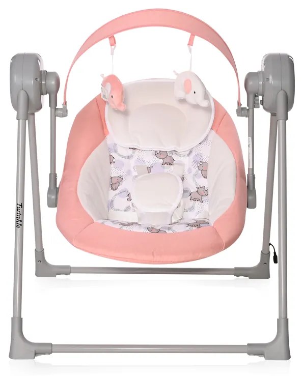 Βρεφικό ρηλάξ &amp; κούνια  TWINKLE 2 σε 1 Pink Rhino  10090080003  Lorelli Bertoni