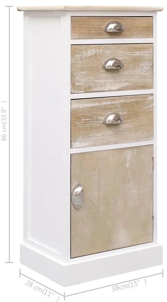 vidaXL Βοηθητικό Ντουλάπι 38x28x86 εκ. από Ξύλο Παυλώνιας