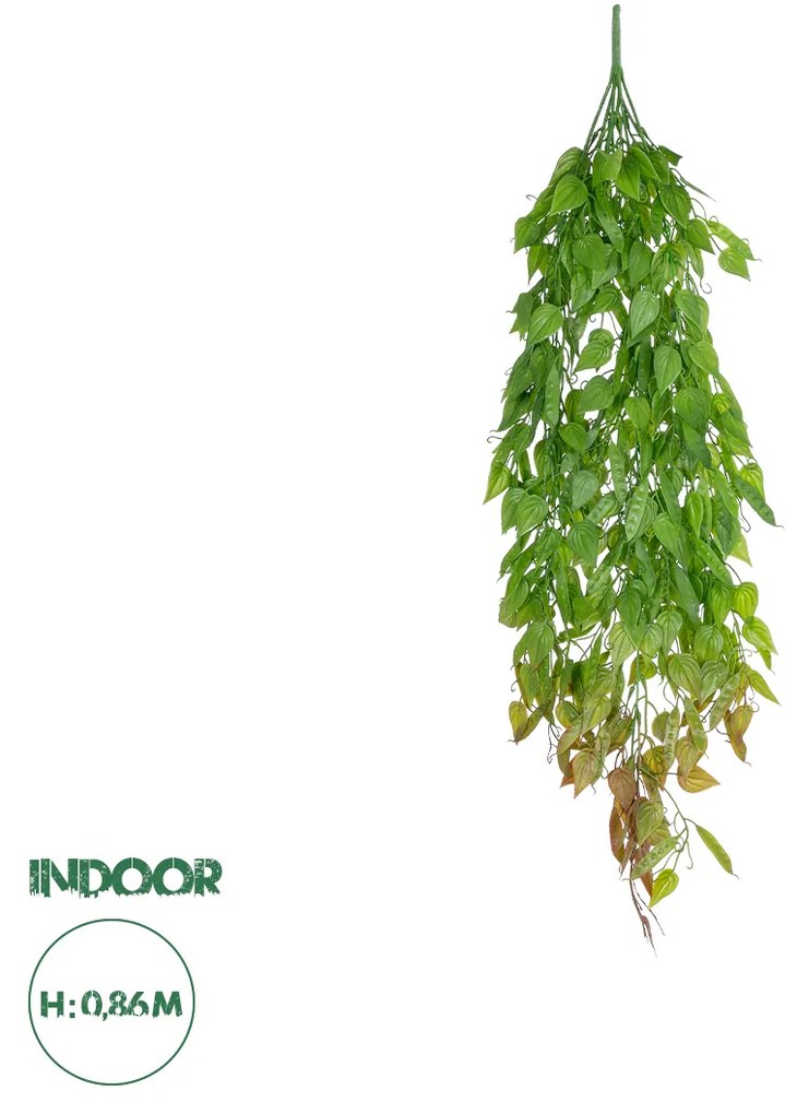 GloboStar® Artificial Garden HANGING LIMA BEAN 20846 Τεχνητό Διακοσμητικό Κρεμαστό Φυτό Φασόλι Λίμα Μ29 x Π10 x Υ86cm