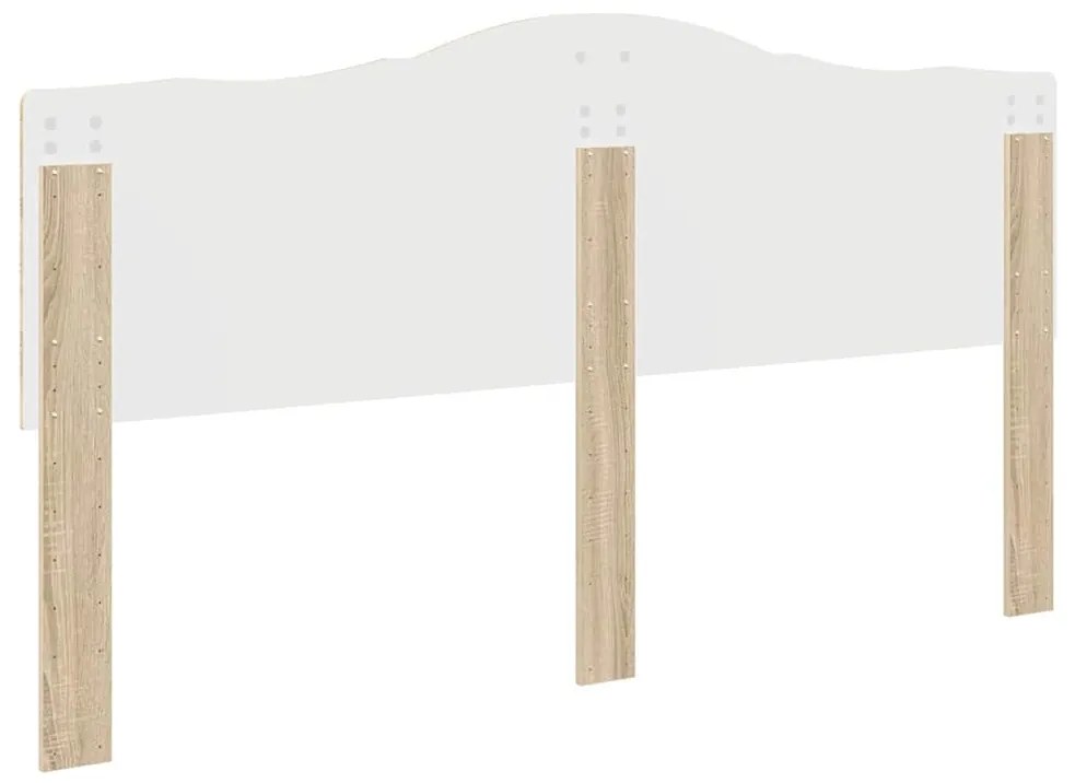 vidaXL Κεφαλάρι με κεφαλάρι Δρύς Sonoma 200 cm Επεξεργασμένο ξύλο