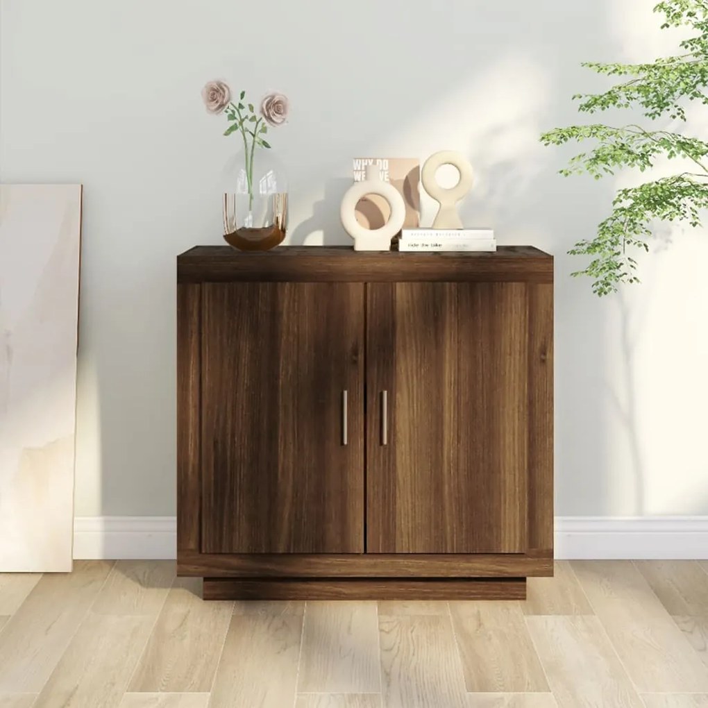 vidaXL Ντουλάπι Καφέ Δρυς 80 x 40 x 75 εκ. από Επεξεργασμένο Ξύλο