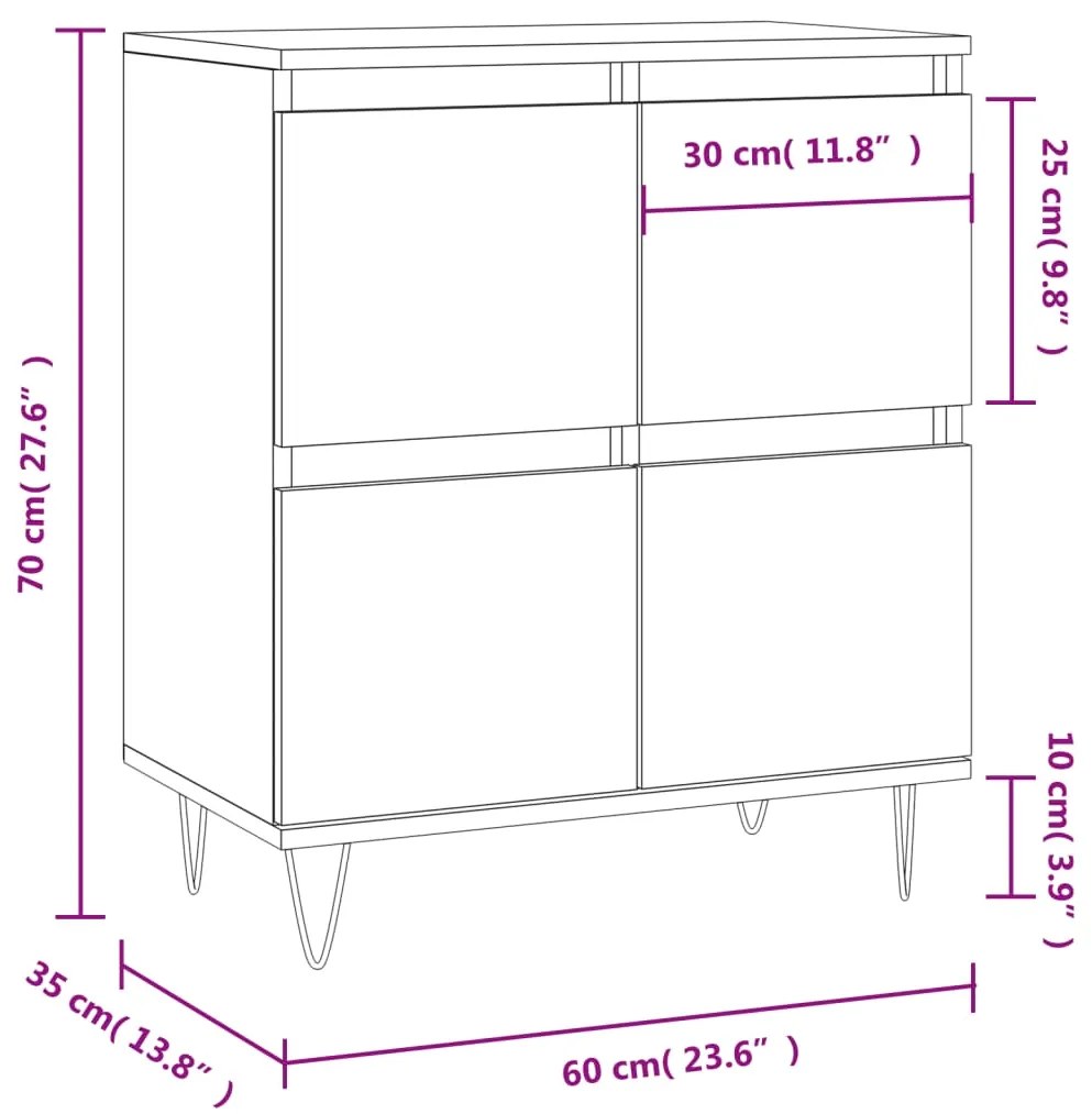 Ντουλάπι Καπνιστή Δρυς 60x35x70 εκ. από Επεξεργασμένο Ξύλο - Καφέ