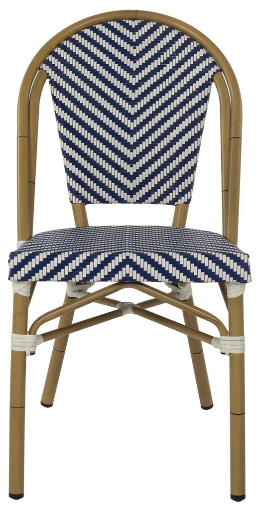 Καρέκλα C5860.02 Bamboo Look Μπλέ - Λευκό 46x56x88Y εκ. 46x56x88 εκ.