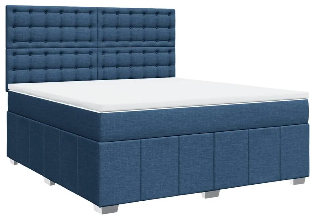 ΚΡΕΒΑΤΙ BOXSPRING ΜΕ ΣΤΡΩΜΑ ΜΠΛΕ 180X200 ΕΚ. ΥΦΑΣΜΑΤΙΝΟ 3291767