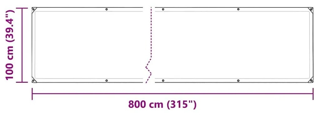 Κάλυμμα φυτών με οπές 1x8 m PVC