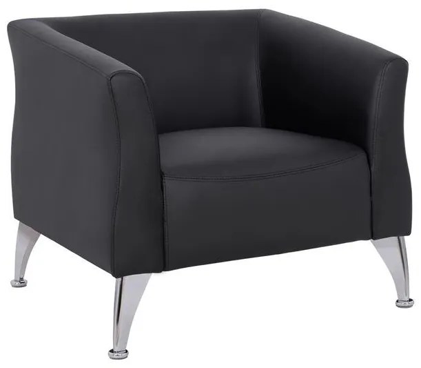 Πολυθρόνα KIANA C3122.11 με PU Μαύρο 80x75x71 εκ. 80x75x71 εκ.
