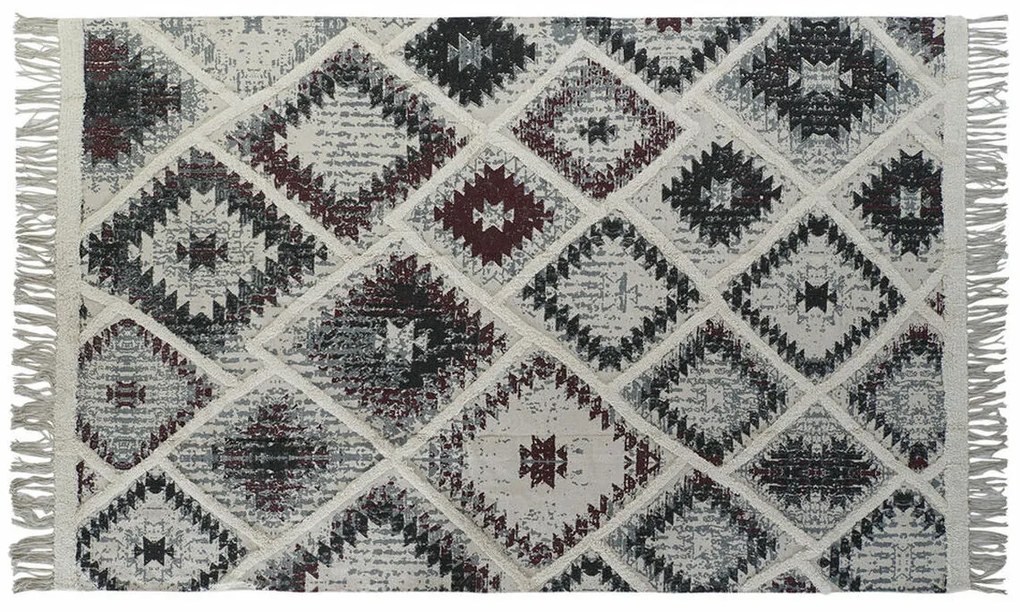 Χαλί DKD Home Decor Λευκό Κόκκινο βαμβάκι (200 x 290 x 1 cm)