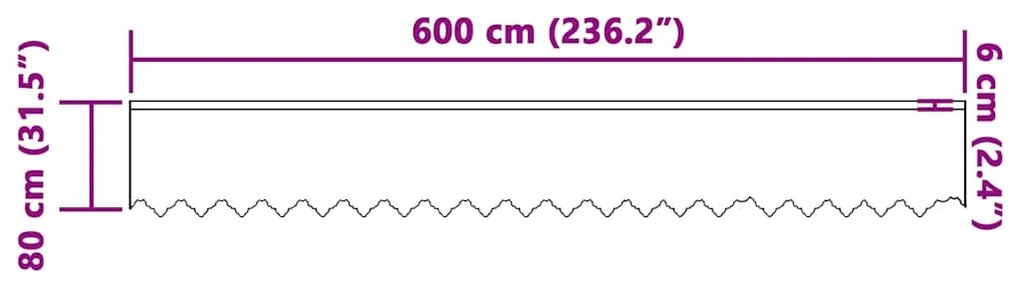 vidaXL Κουρτίνες με κουρτίνες Λευκό 600 x 80 cm Πολυεστέρας