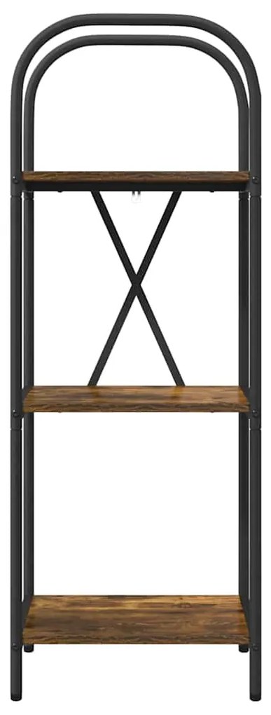 vidaXL Ράφι Βιβλίων Καπνιστή δρυς 40 x 30 x 109 εκ Επεξεργασμένο ξύλο