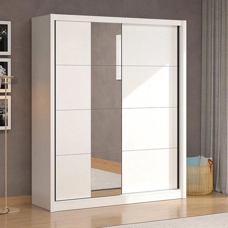 Ντουλάπα με Καθρέφτη Albi 180 Λευκό 180x60x216 εκ. 180x60x216 εκ.