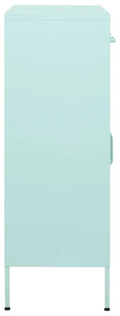 Ντουλάπι Αποθήκευσης Χρώμα Μέντα 80 x 35 x 101,5 εκ. Ατσάλινο - Πράσινο