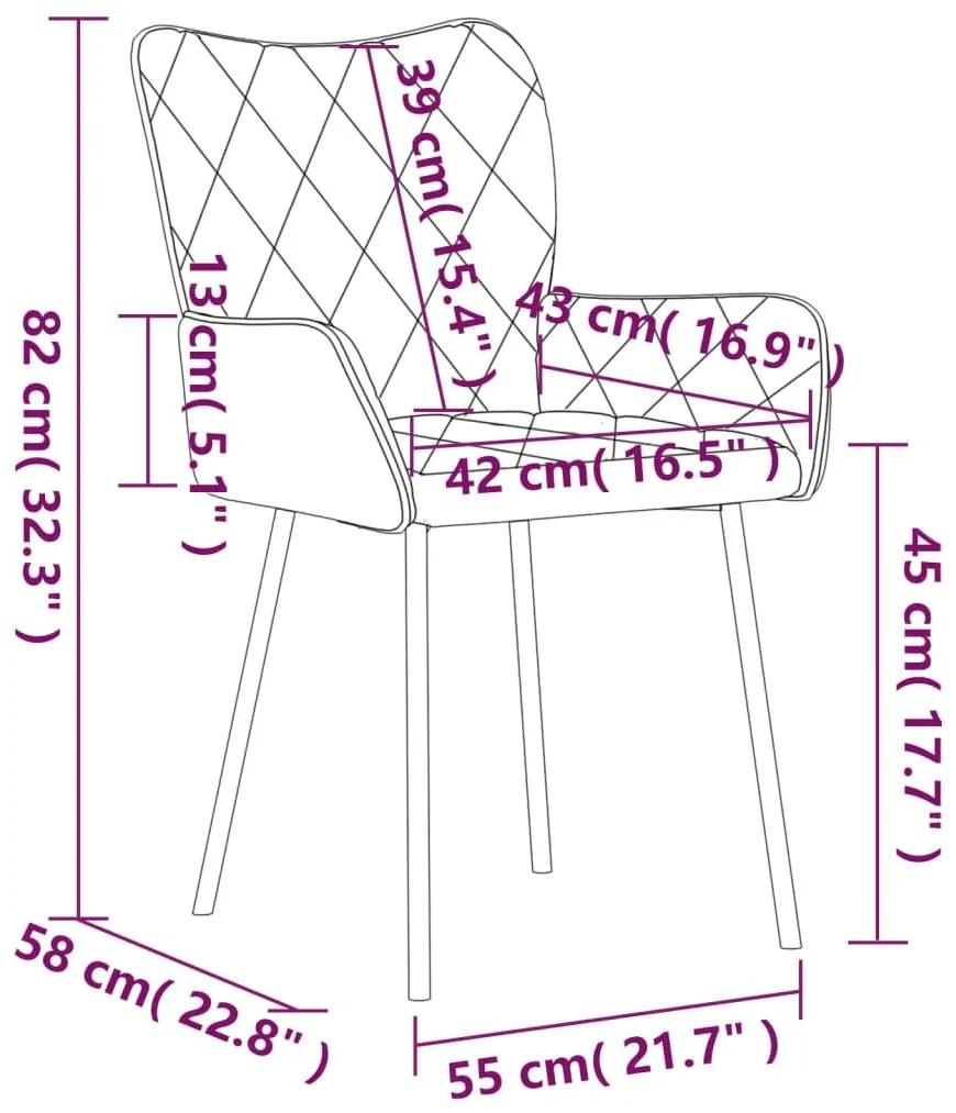 Καρέκλες Τραπεζαρίας 2 τεμ. Κρεμ Υφασμάτινες - Κρεμ