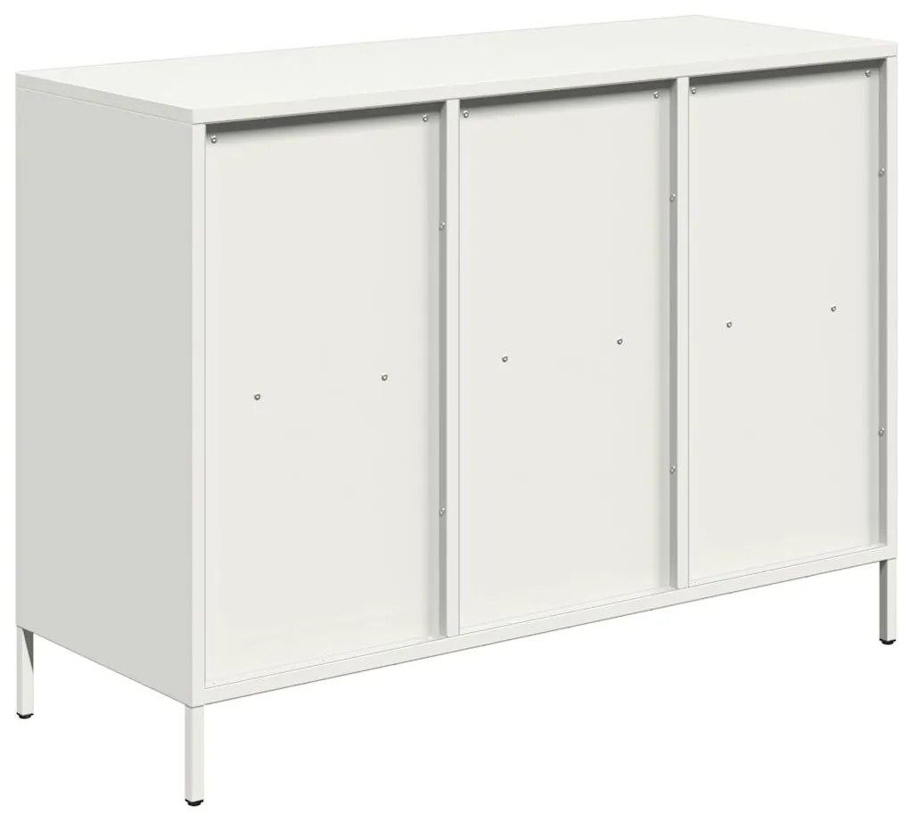vidaXL Σκευοθήκη Λευκό 101,5x39x73,5 cm Ατσάλι ψυχρής έλασης